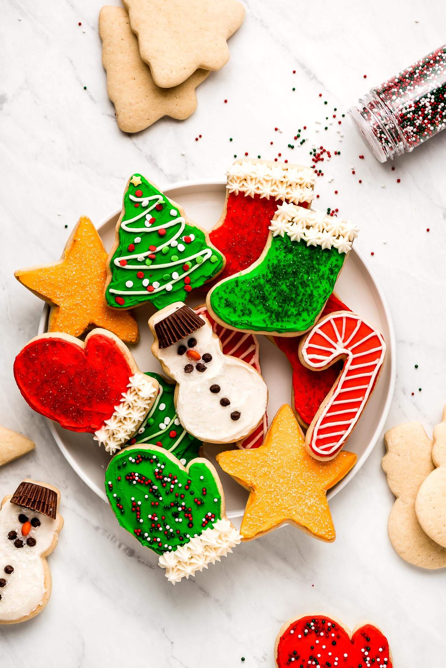 Christmas Sugar Cookies - Garnish & Glaze