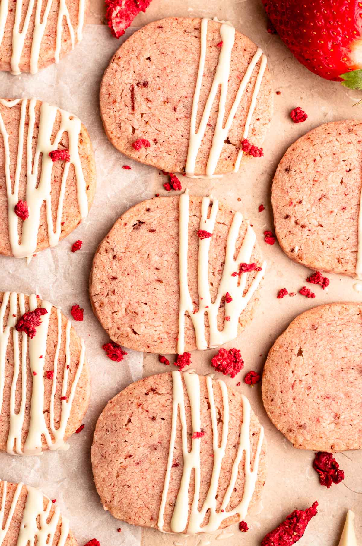 Strawberry Shortbread Cookies - Rich And Delish