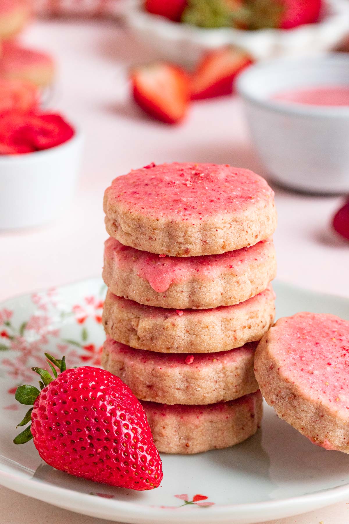 Strawberry Shortbread Cookies - Bakes by Brown Sugar